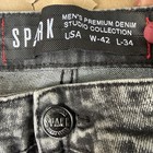 Spark Men's Distressed Denim Jeans, Size 40/32, Gray Denim — photo 4