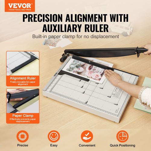 VEVOR paper cutter cutter 20 sheets paper guillotine width 45.7 cm - Picture 2 of 12