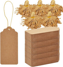 1000 PCS Kraft Paper Hanging Tags - Brown, Large, Ideal for Clothing Gifts