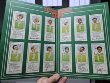 Texaco Trophy Cricket Cards 1984 Full Set of 12 Vintage Caricature & folder 