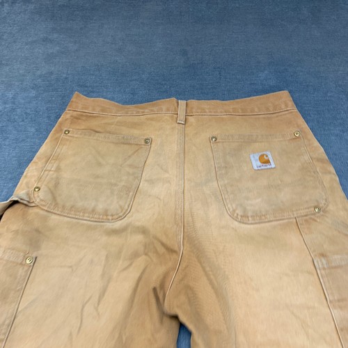 VTG Carhartt USA Made Double Knee Dungaree Carpenter Pants Mens 30x30 Brown by Carhartt, $58.49 - Photo 4