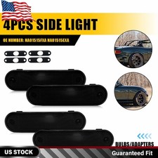 4PCS Smoked Front & Rear Bumper Side Marker Light For 1990-2005 Mazda Miata MX-5