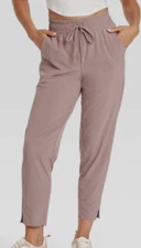 NEW All In Motion Women's Active Light High-Rise Woven Taper Pant Size XL