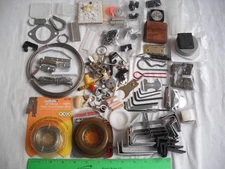 Lot of MANY Assorted Steel Wire, Metal Parts, Tape Measure, Angle Brackets,Allen