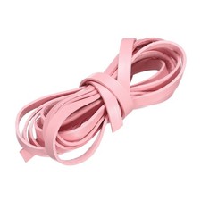 Flat Leather Cord, 3.3 Yard 10mm Leather String Strips for DIY Crafts Pink