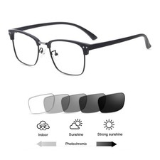 Full Rim Photochromic Reading Glasses Single Vision Sunglasses Reader 0.0 4.00