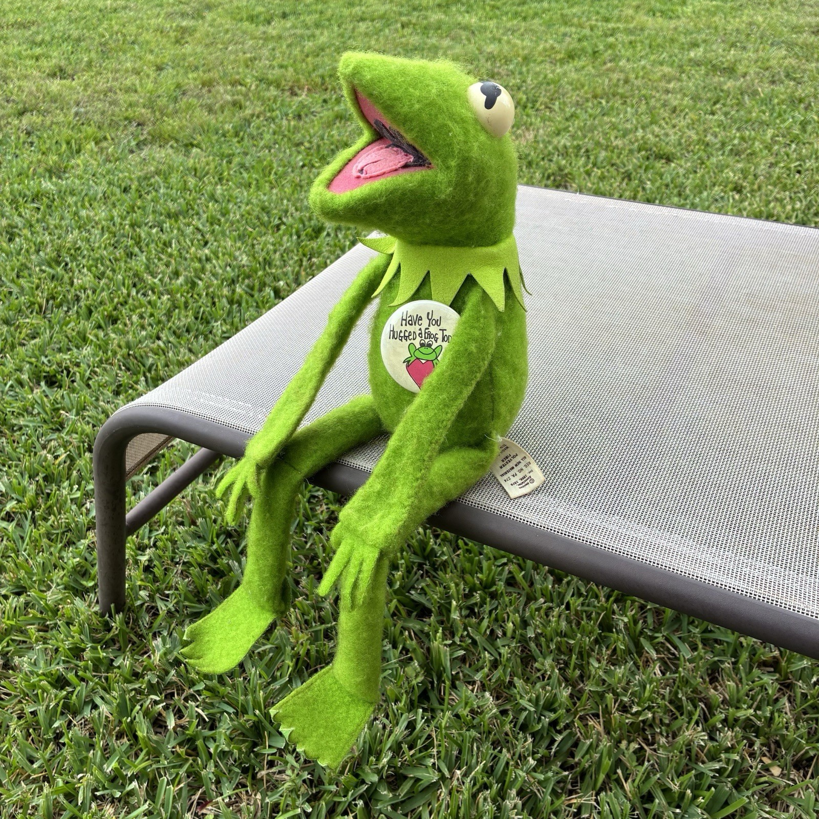 Vintage 1976 Fisher Price #850 KERMIT THE FROG PLUSH Jim Hen