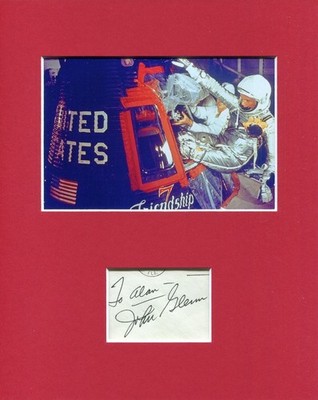 John Glenn US Senator NASA Mercury Astronaut Signed Autograph Photo Display JSA
