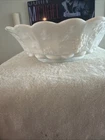 Vintage Westmoreland milk glass scalloped rim, belled bowl