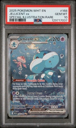 2025 Pokemon White Flare Jellicent EX Special Illustration Rare #168 PSA 10 GEM