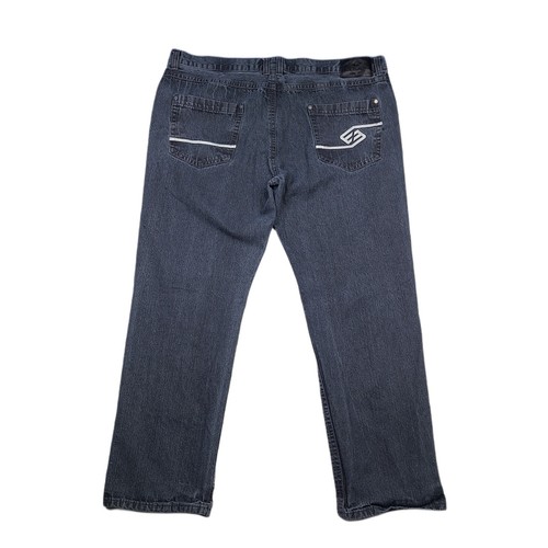 Jeans vintage Enyce uomo 44x32 larghi Y2K gamba larga hip hop sbiadito denim skater - Foto 2 di 14