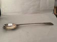 Vintage England Silver Plate Salad Serving Fork EPNS