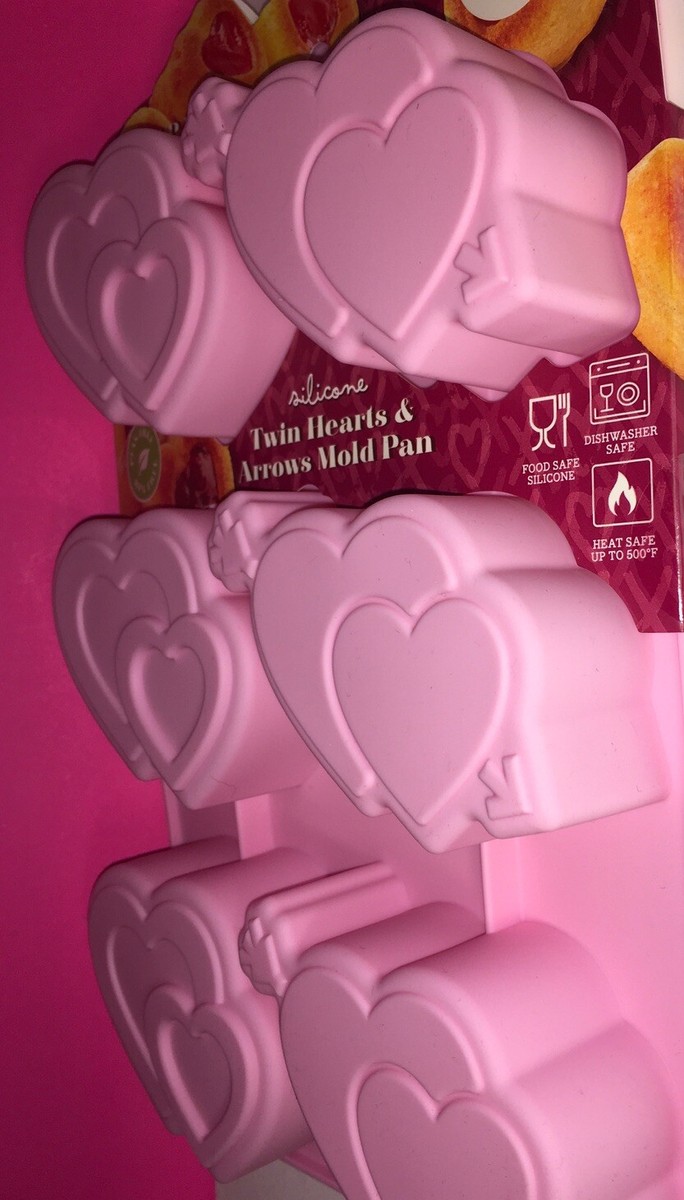 2-Pack Heart Silicone Cake Molds – Reusable Baking Tray For Chocolate, Jello, Mousse (Pink/Red) - View #11