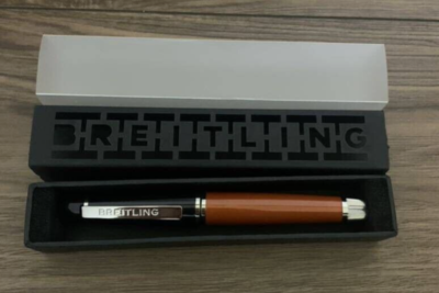 BREITLING Novelty Brown Vermilion Logo engraved Rollerball Pen wz