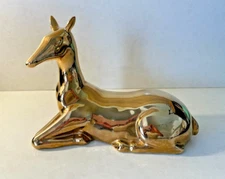 Vintage Jaru Gold Ceramic Deer 1973