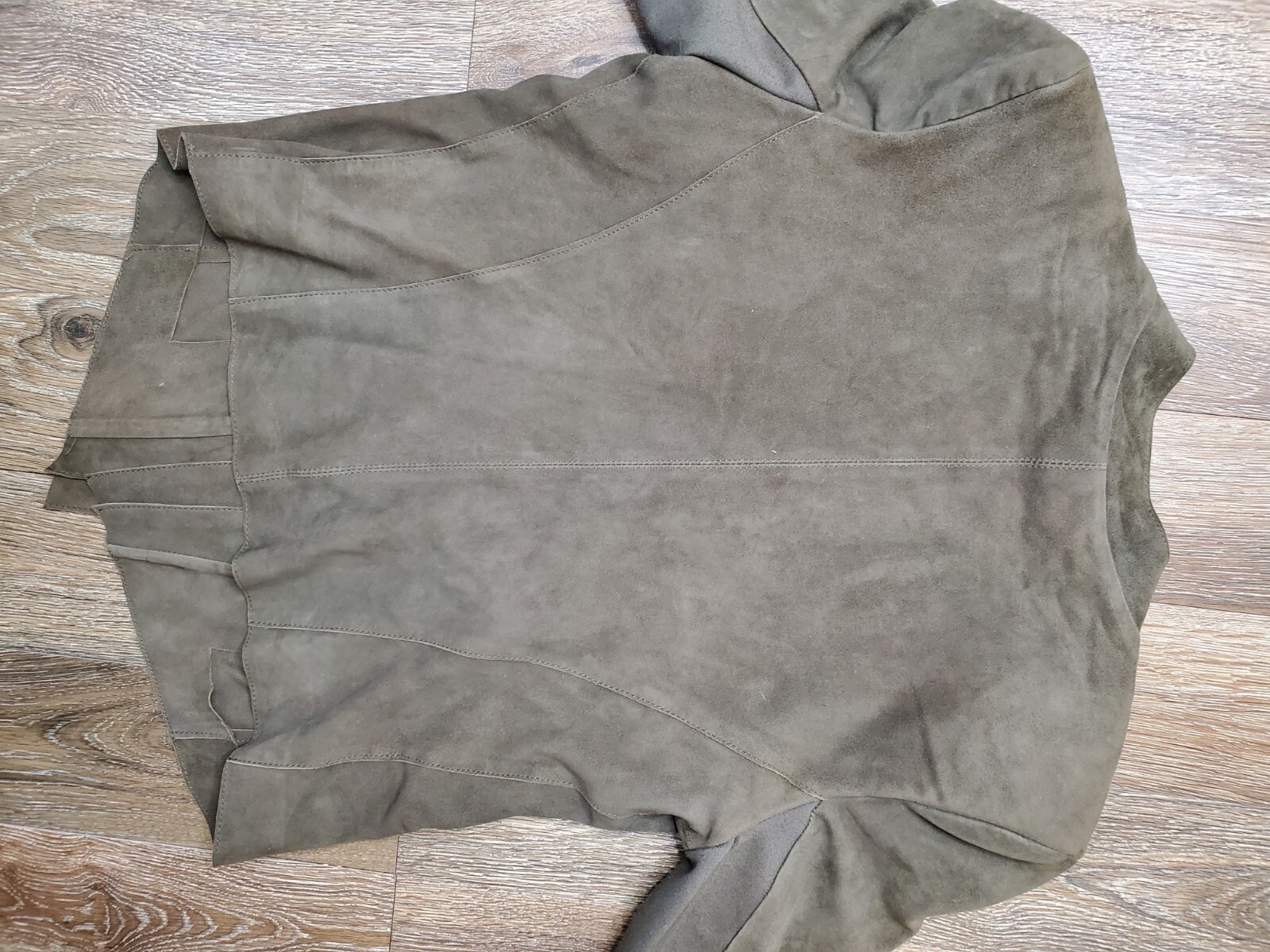 Lamarque Drape Front Leather Suede Jacket Brown W… - image 10