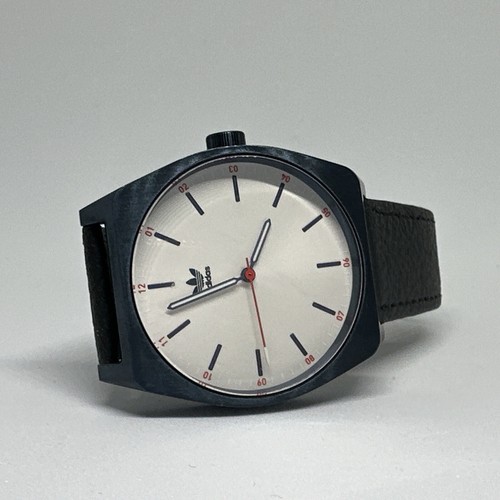 Adidas Process M1 Z023032-00 Men's Black Leather Analog Dial Quartz Watch HME204 - Picture 6 of 11