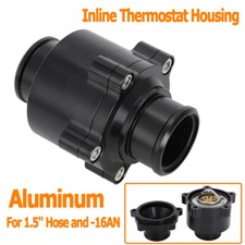 Aluminum Inline Thermostat Housing & Sensor Port For 1.5'' Hose -16AN 1/2" NPT