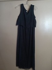 BKMGG Women's Black Polyester Full Length Dress Size XL