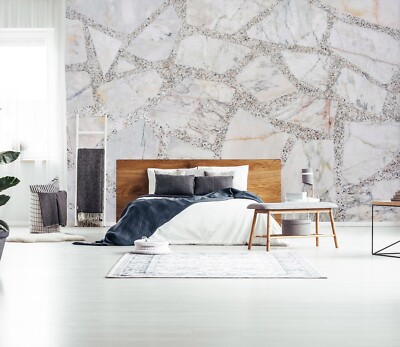 3D Grey Marble E1167 Wallpaper Mural Paper Wall Print Indoor Murals CA Honey