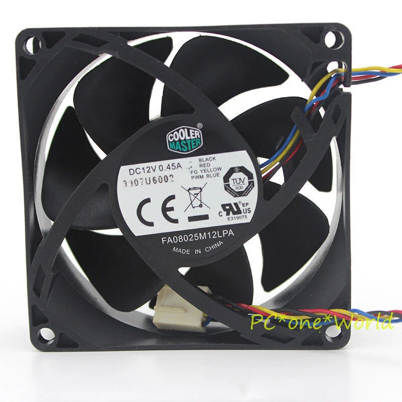 Cooling Fan FA08025M12LPA For Cooler Master 8CM 80*80*25MM 0.45A DC 12V 4-lines - Image 2 of 2