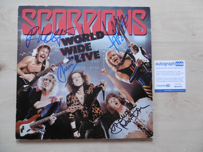Scorpions Original Autogramme signed LP-Cover ''World Wild Live'' Vinyl ACOA