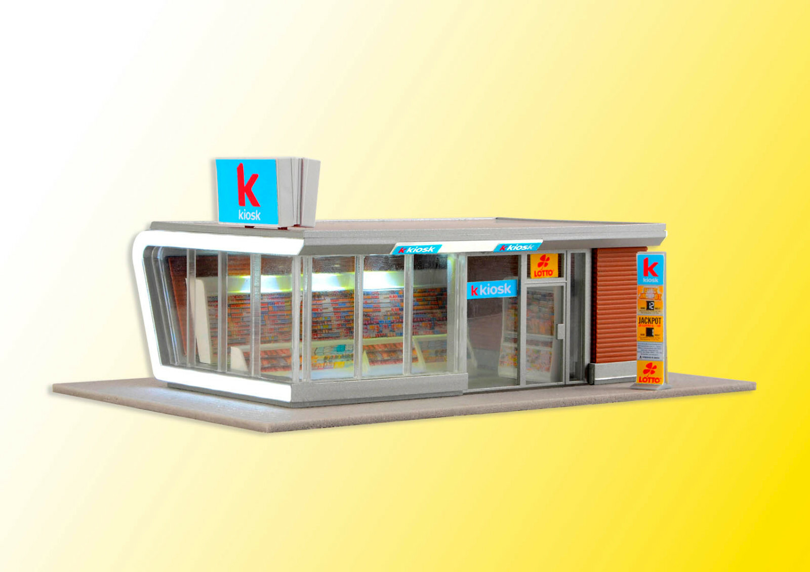 Kibri 39008 Kiosk inkl. LED-Beleuchtung Funktions-Bausatz 1:87(H0) NEU/OVP