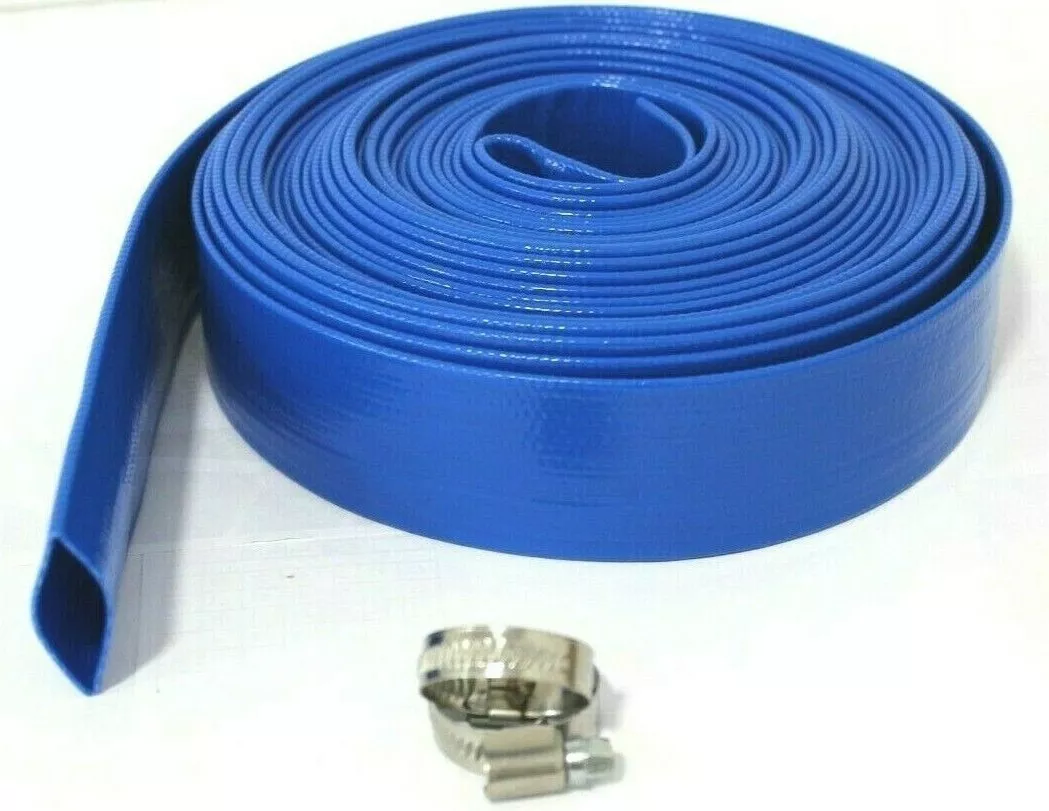BLUE LAYFLAT HOSE WATER PUMP SUBMERSIBLE PUMP HOSE INC 2 HOSE