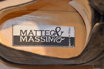 Matte & Massimo Black Genuine Alligator Men display picture 2