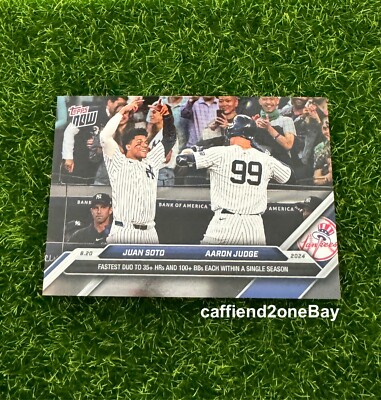 Topps Now 2024 JUDGE Soto 681 Teammates 100 RBI & 100 BB in Single Season New