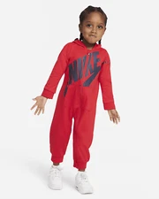 Nike Boys Baby Hooded Long Sleeve Coverall University Red  12, 18, 24 months NEW