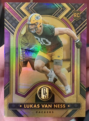 Lukas van Ness Packers 2023 Panini Gold Standard #162 #/24 Rookie