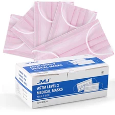 JMU Face Mask 3-Ply Disposable Masks ASTM Level 2 for Adults  Medical Surgical