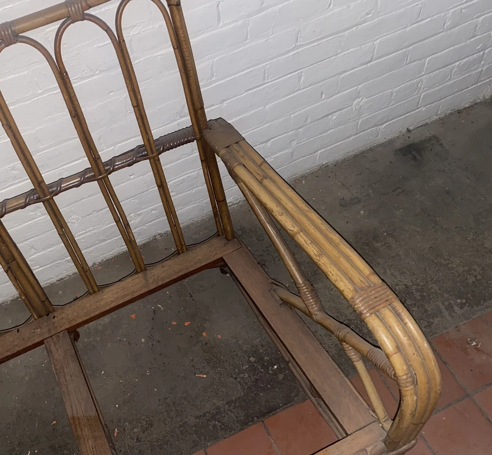 Venta de 1930 • caña dividida ratán • sofá + silla Buffalo ny patio porche vacaciones Foto 3 de 3