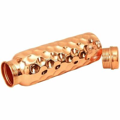 700 ml Pure Copper Diamond Design Trinkflasche Ayurveda Health Benefit 8er Set