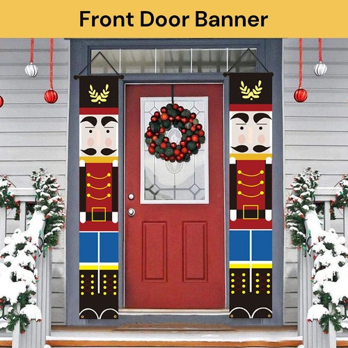 Sign Decoration Decor Merry Christmas Hanging Porch Party Door Wall Banner Xmas - Picture 12 of 16