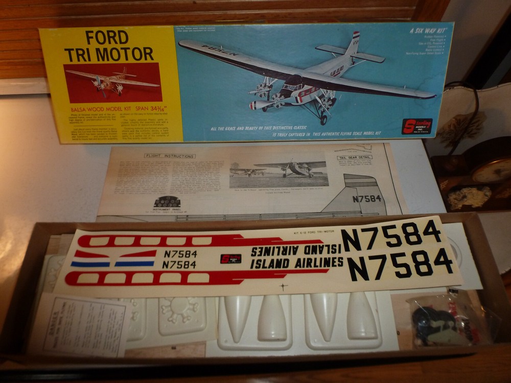 Vintage Sterling Models Ford Tri Motor Complete in Original Box  