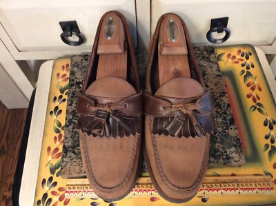 Allen Edmonds Enfield Tassel Loafers Size 12 Men\'s Brown Excellent Condition Allen Edmonds Enfield Brown Leather Tassel Loafers Men main image 4