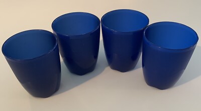 Tupperware Cups Open House Collection Juice Cups 10 Ounce Set of 4 Blue 4792A-1