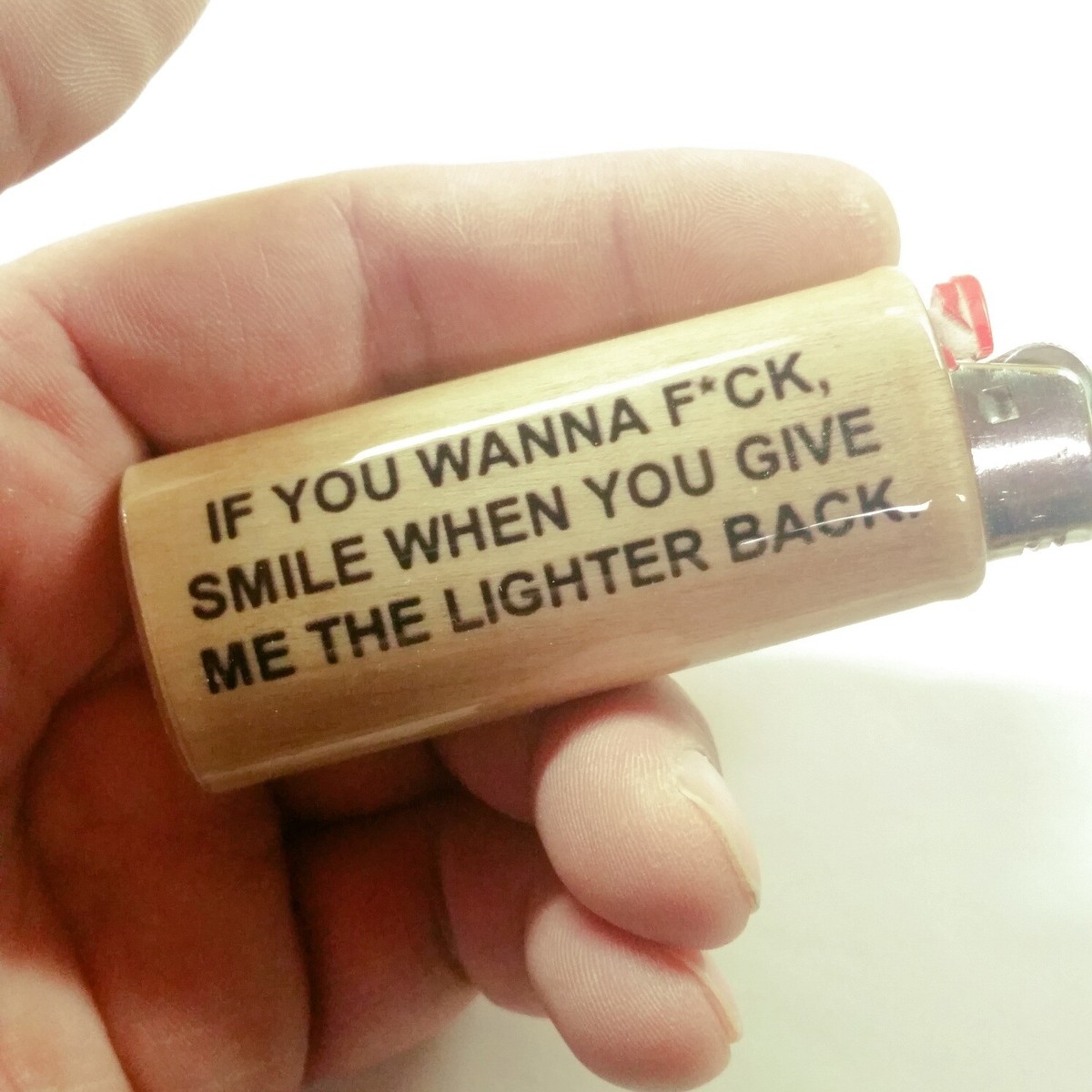 If You Wanna F*ck Smile When Lighter Case Holder Sleeve