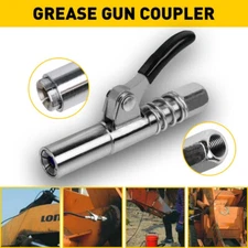 Grease Gun Coupler Locks Onto Zerk Fittings Grease Goes in 1/8” NPT No Leak EOA