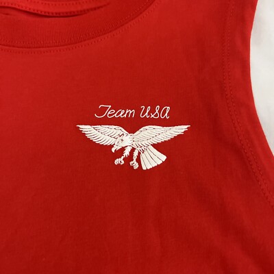 Nike US Olympic Team Girls Medium Tank Top Shirt Red USA Olympics