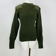 Defense Logistics Agency Commando Sweater Adult 45 OD Green Wool Military Mens