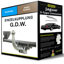 Abnehmbare Anhängerkupplung für JAGUAR S-Type Limousine 04-08 Typ CCX G.D.W. NEU