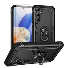 For Samsung A15 A16 A25 A36 A56 Shockproof Rugged Ring Stand Case w/Screen Cover