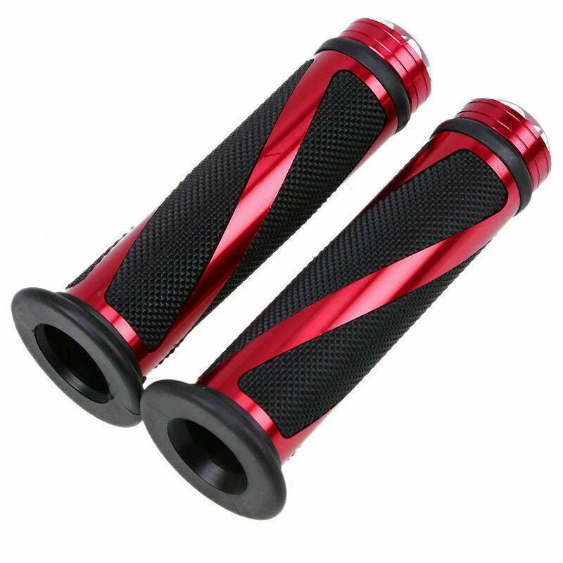 2 Pcs 7/8" 1“ Motorcycle Handle Bar Hand Grips Bar For Honda Yamaha Harley - Imagem 3 de 4
