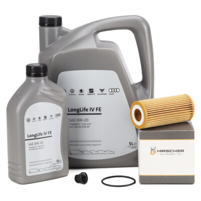 6L ORIGINAL 0W-20 Motoröl + HIRSCHER Ölfilter für VW GOLF 7 PASSAT 1.8/2.0 TSI