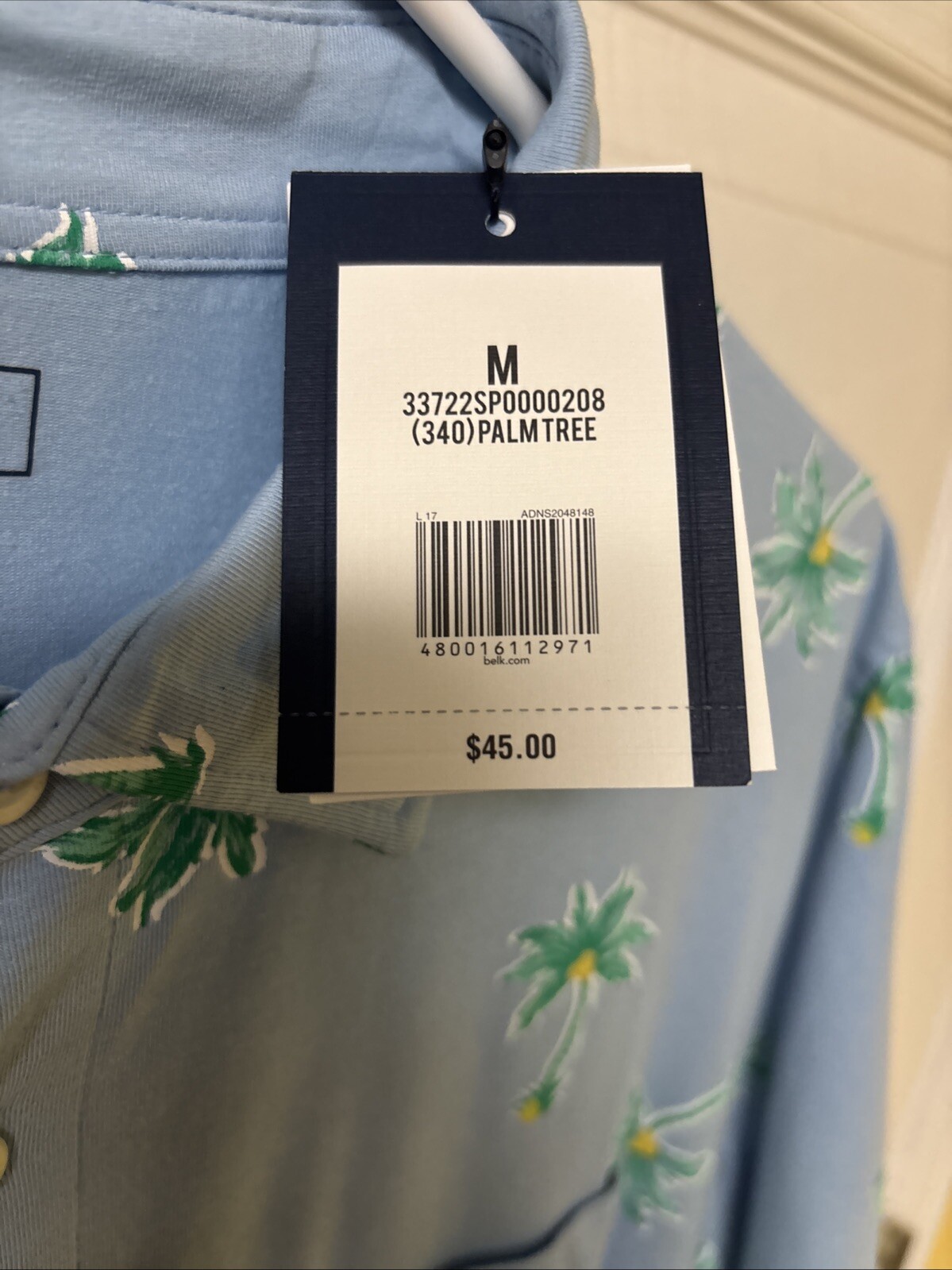 Crown And Ivy Palm Tree Polo NWT Shirt Size M