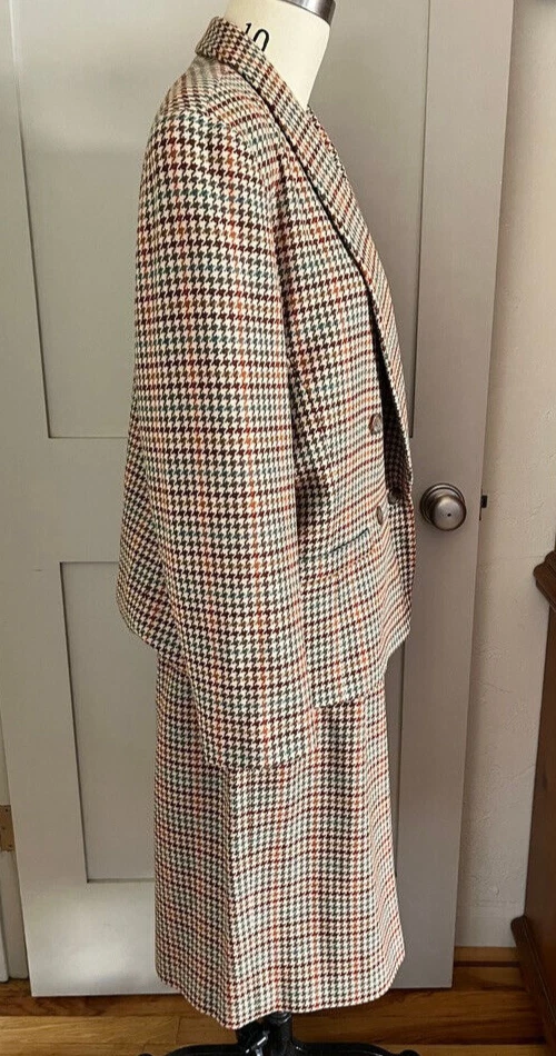 Pendleton Houndstooth шерсти юбка куртка костюм женщин 16 карьера стиль США EUC - Изображение 4 из 4