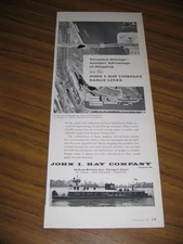 1961 Print Ad John I Hay Co Barge Fort Jackson Terminal Storage Chicago,IL
